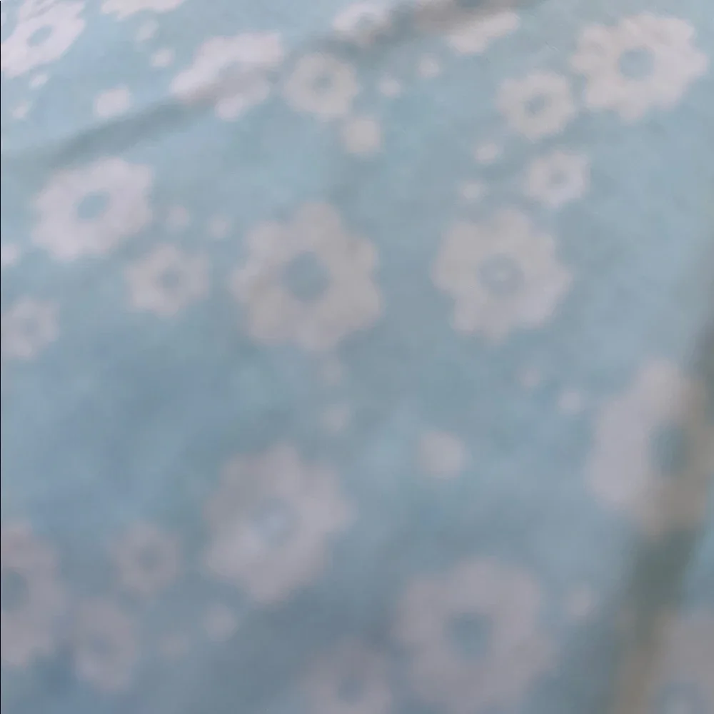 Pottery Barn Kids Light Blue Floral twin duvet